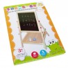 Tablita magnetica cu 2 fete, cifre si semne matematice, 35x31 cm, suport lemn