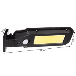 Lampa solara stradala, 210 LED COB, lumina neutra, senzor de miscare, rezistenta la apa IP65
