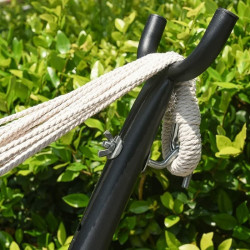 Hamac dublu 200x100 cm, suport metalic, huse depozitare, maxim 150 kg