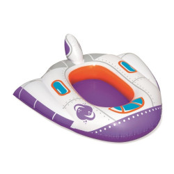Saltea gonflabila pentru copii, forma nava spatiala, 104x99 cm, multicolor