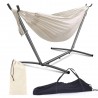 Hamac dublu 200x100 cm, suport metalic, huse depozitare, maxim 150 kg