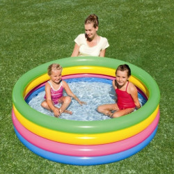 Piscina gonflabila pentru copii, 157x46 cm, multicolor, 4 inele