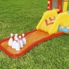 Centru de joaca acvatic pentru copii, multiple jocuri, piscina, tobogan, 435x213x117 cm