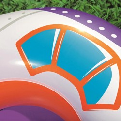 Saltea gonflabila pentru copii, forma nava spatiala, 104x99 cm, multicolor
