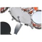 Set 5 tobe jazz pentru copii, tobe muzicale pentru copii 5 ani+, include chimbal, bete si scaun, 57x40x50cm