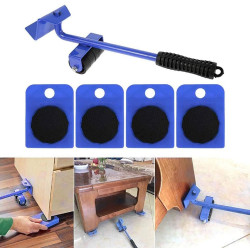 Set pentru ridicat si transportat mobila, 4 role, maneta maner antiaderent, max 150 kg
