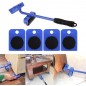 Set pentru ridicat si transportat mobila, 4 role, maneta maner antiaderent, max 150 kg Set pentru ridicat si transportat mobila, 4 role, maneta maner antiaderent, max 150 kg
