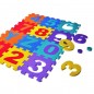 Covor spuma Eva tip puzzle cu cifre si litere 3.2 M2, 36 piese, 30x30 cm, grosime 0.9 cm