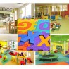 Covor spuma Eva tip puzzle cu cifre si litere 3.2 M2, 36 piese, 30x30 cm, grosime 0.9 cm