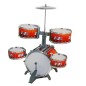 Set 5 tobe jazz pentru copii, tobe muzicale pentru copii 5 ani+, include chimbal, bete si scaun, 57x40x50cm
