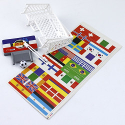 Masuta de fotbal, 12 jucatori, 24 steaguri, tabela, portar cu glisor, 34x25.5 cm