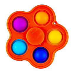 Jucarie senzoriala 2 in 1, spinner si bule POP IT, interactiva, 8x8 cm
