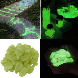 Pietricele fosforescente decorative glow verde deschis, decor exterior si interior