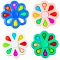 Jucarie antistres tip spinner cu POP IT,  floare cu 8 bule din silicon, 9x9 cm