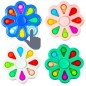 Jucarie antistres tip spinner cu POP IT,  floare cu 8 bule din silicon, 9x9 cm