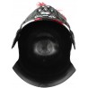 Casca soldat roman, coif argintiu gladiator, pene rosii, marime universala