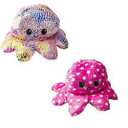 Caracatita reversibila din plus, exprima emotii, 20 cm