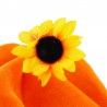 Palarie de clovn cu floare pulverizatoare, banda colorata, culoare portocalie
