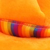 Palarie de clovn cu floare pulverizatoare, banda colorata, culoare portocalie