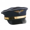 Sapca de capitan, insertie banda aurie, emblema pilot, pentru copii
