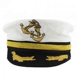 Sapca de capitan, emblema ancora, pentru adulti