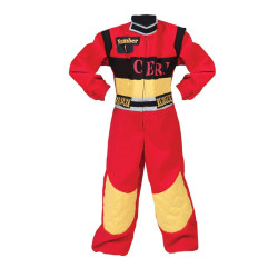 Costum pilot curse copii, salopeta RaceCar Number 1, rosu