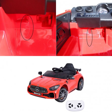 Masina electrica copii, Mercedes-Benz AMG, telecomanda, rosie, RESIGILAT