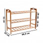 Raft pentru incaltaminte, 3 nivele, 68.5x51x24 cm, din bambus, RESIGILAT Raft pentru incaltaminte, 3 nivele, 68.5x51x24 cm, din bambus, RESIGILAT