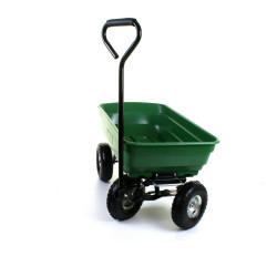 Carucior de gradina, sarcina maxima 300 kg, cupa rabatabila, maner lung cu burete antiderapant