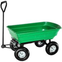 Carucior de gradina, sarcina maxima 300 kg, cupa rabatabila, maner lung cu burete antiderapant
