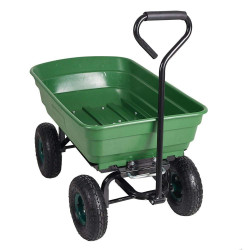 Carucior de gradina, sarcina maxima 300 kg, cupa rabatabila, maner lung cu burete antiderapant