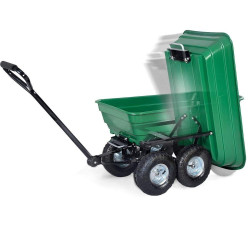 Carucior de gradina, sarcina maxima 300 kg, cupa rabatabila, maner lung cu burete antiderapant