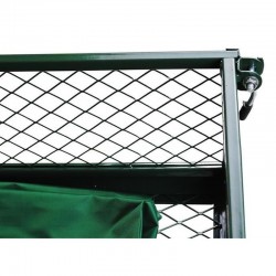 Carucior gradina laterale rabatabile, sarcina maxima 250 kg, cadru metalic, husa textil