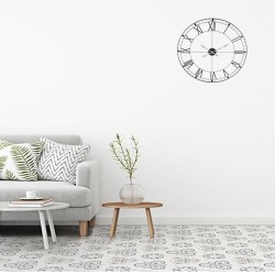 Ceas de perete retro, diametru 88 cm, design minimalist, metal, stil industrial
