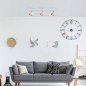 Ceas de perete retro, diametru 88 cm, design minimalist, metal, stil industrial