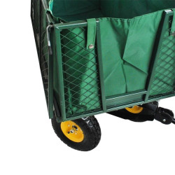 Carucior gradina rabatabil, cadru metalic, roti pneumatice, husa textil, sarcina maxima 550 kg