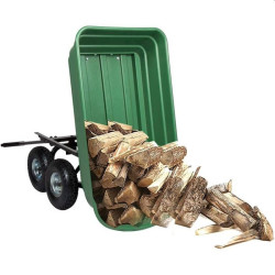 Carucior de gradina, sarcina maxima 300 kg, cupa rabatabila, maner lung cu burete antiderapant