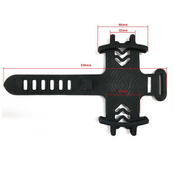 Suport smartphone pentru bicicleta, 4-7 inch, montare pe ghidon, silicon, negru