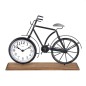 Ceas de masa metalic, forma bicicleta, suport de lemn, dimensiune 42x7.5x28.5 cm Ceas de masa metalic, forma bicicleta, suport de lemn, dimensiune 42x7.5x28.5 cm