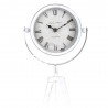 Ceas decorativ de masa, metalic, model vintage, diametru 15 cm