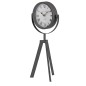 Ceas decorativ de masa, metalic, model vintage, diametru 15 cm