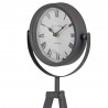 Ceas decorativ de masa, metalic, model vintage, diametru 15 cm