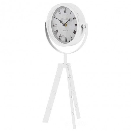 Ceas decorativ de masa, metalic, model vintage, diametru 15 cm