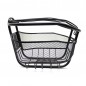 Cos pentru bicicleta, cu capac, metalic, montare frontala, 28x21x19 cm, negru