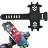 Suport smartphone pentru bicicleta, 4-7 inch, montare pe ghidon, silicon, negru