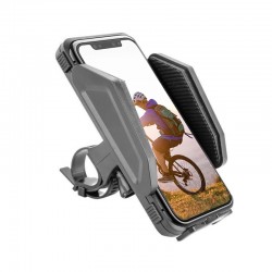 Suport telefon pentru bicicleta, reglabil latime 59-98 mm, fixare ghidon, negru