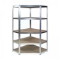 Raft metalic de colt, cu 5 nivele, 180x90x30 cm, sarcina maxima 875 kg Raft metalic de colt, cu 5 nivele, 180x90x30 cm, sarcina maxima 875 kg