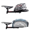Portbagaj bicicleta, universal, aluminiu, prindere suport sa 25-34 mm, negru