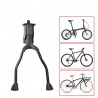 Cric dublu pentru bicicleta, montare centrala, aliaj de aluminiu, picioare antiderapante, negru