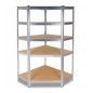 Raft metalic de colt, cu 5 nivele, 180x90x30 cm, sarcina maxima 875 kg Raft metalic de colt, cu 5 nivele, 180x90x30 cm, sarcina maxima 875 kg